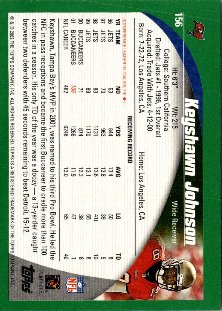 2002 Topps Keyshawn Johnson