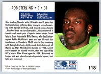 1991 Proset World League Rob Sterling #118