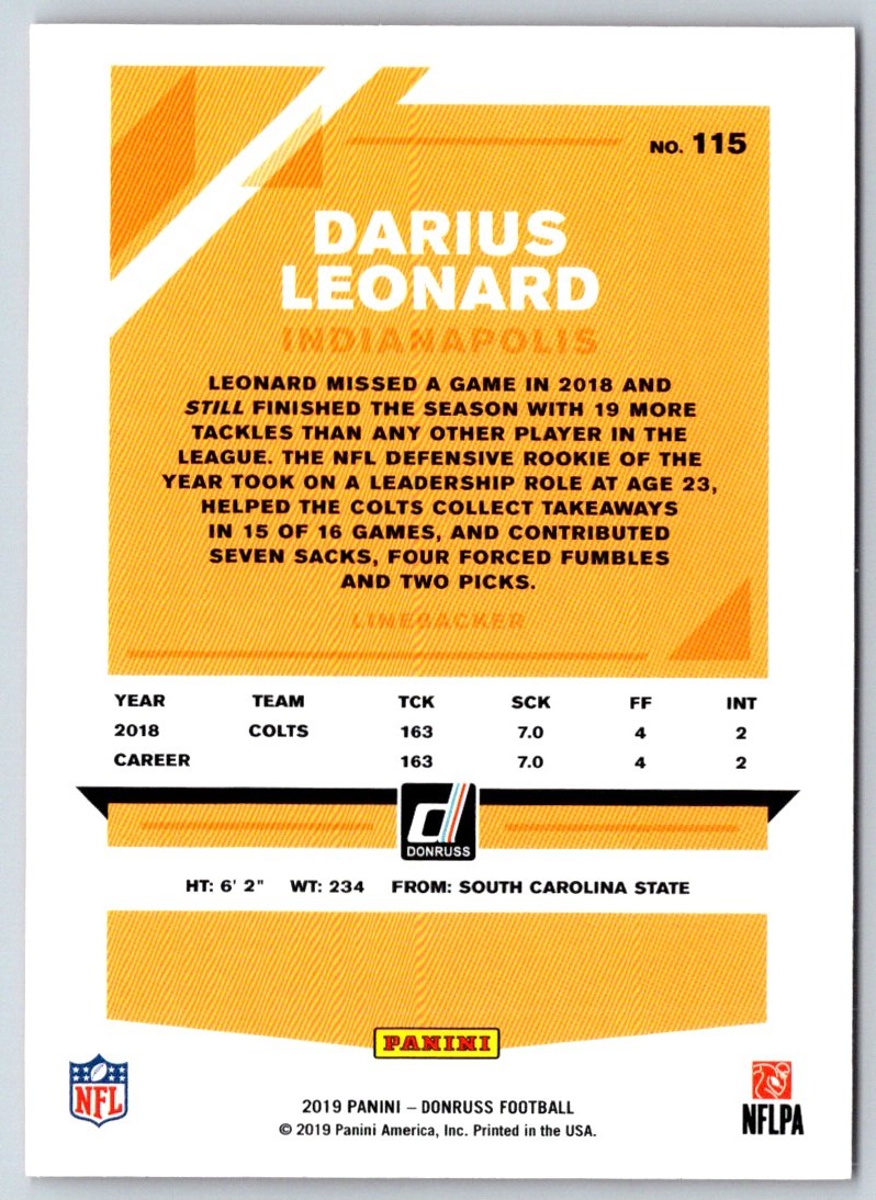 2019 Donruss Darius Leonard