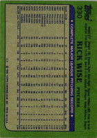 1982 Topps Rick Wise #330