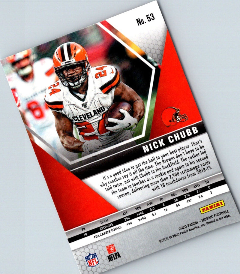 2020 Panini Mosaic Nick Chubb