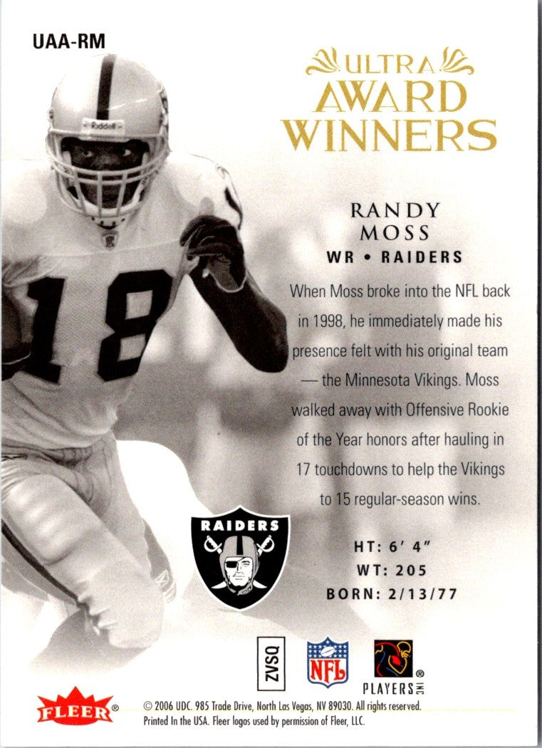 2006 Ultra Award Winners Randy Moss