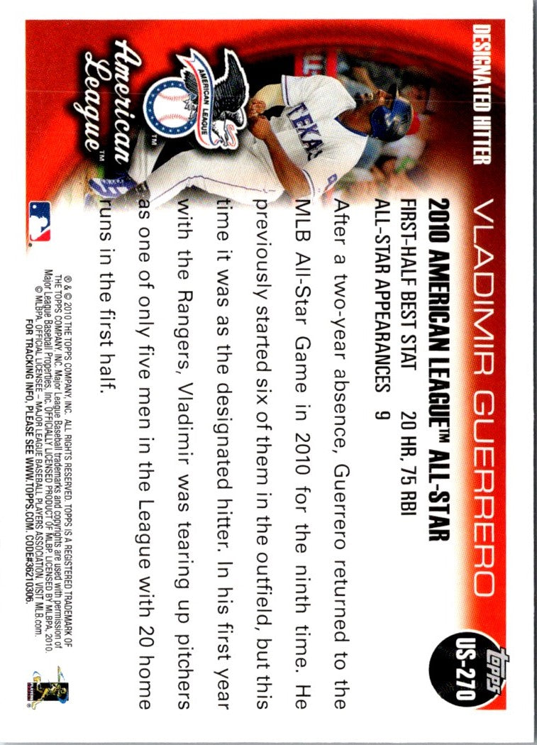 2010 Topps Update Vladimir Guerrero