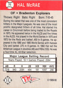 1989 T&M Senior League Hal McRae