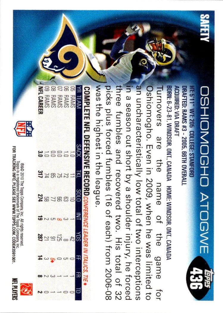 2010 Topps O.J. Atogwe