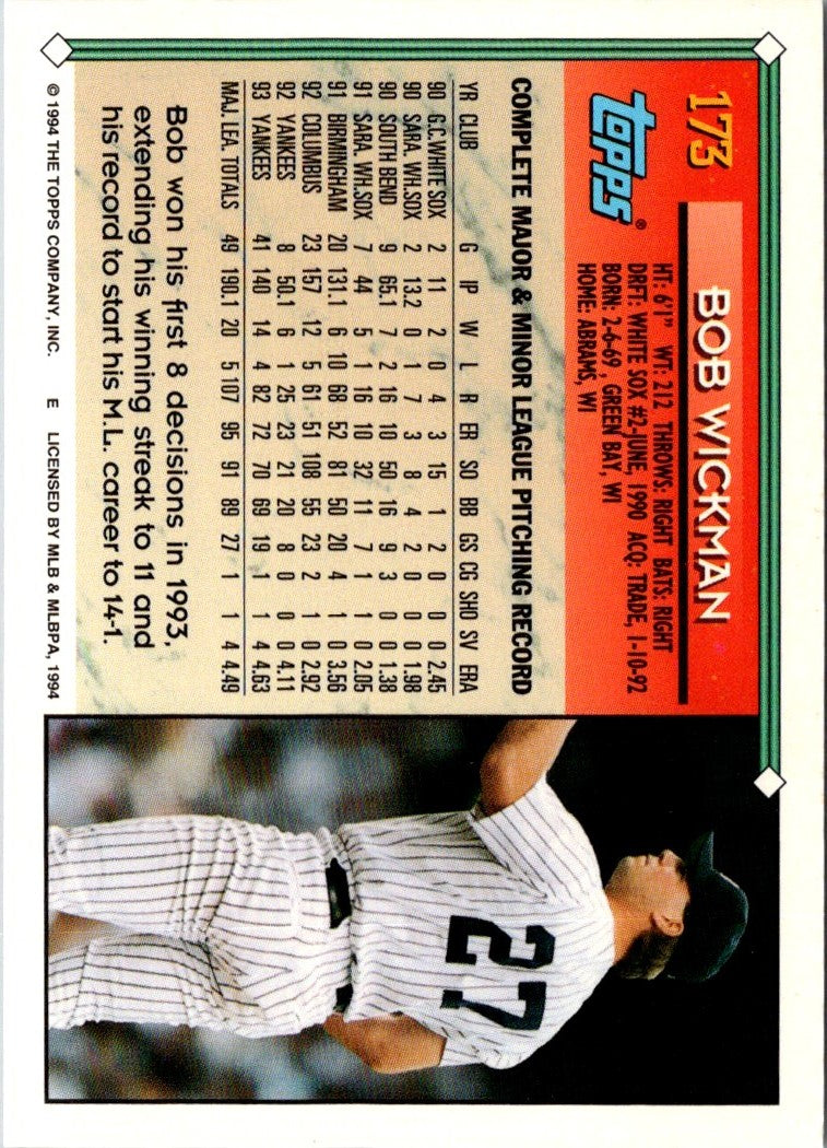 1994 Topps Bob Wickman