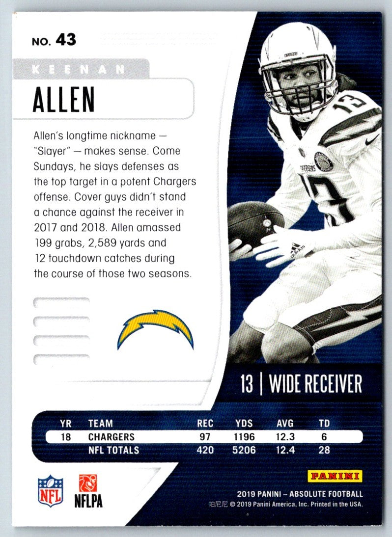 2019 Panini Absolute Keenan Allen