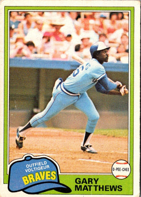 1981 O-Pee-Chee Gary Matthews #186