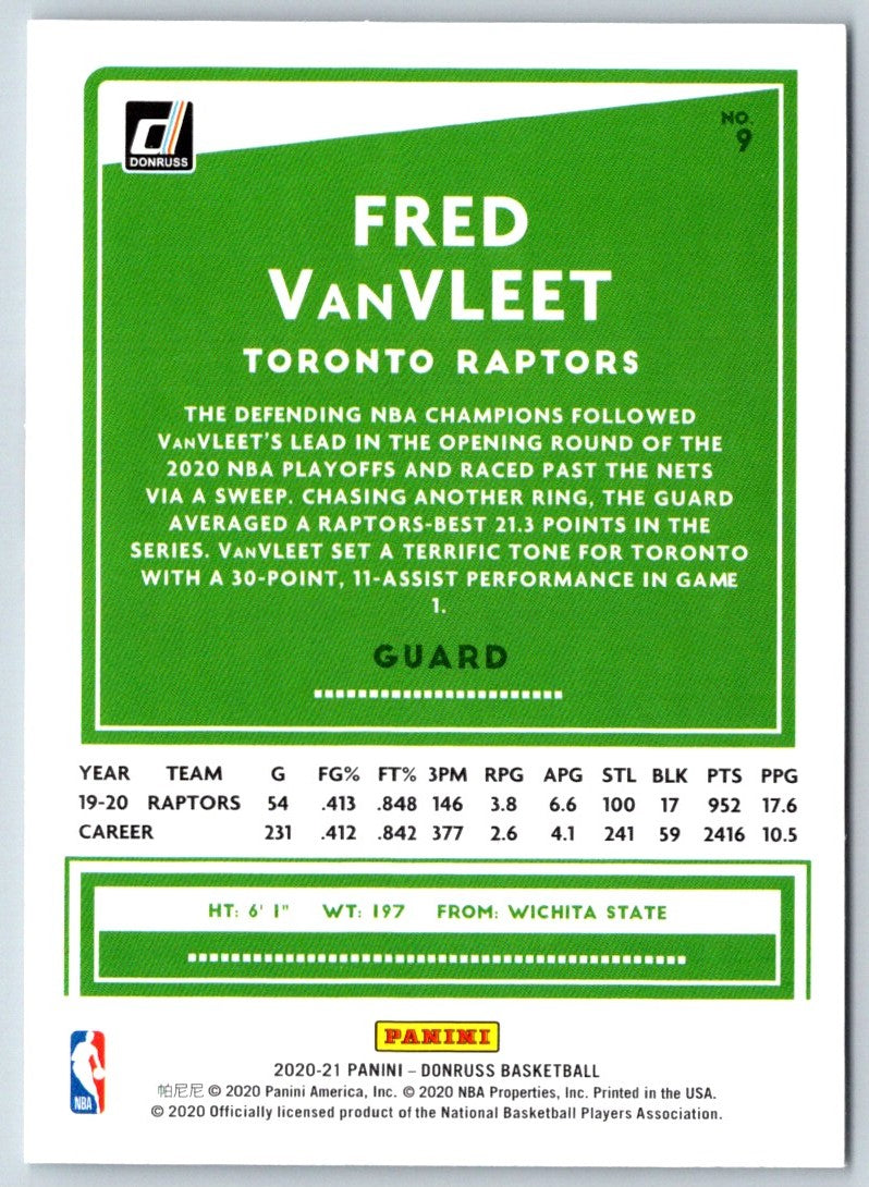 2019 Donruss Fred VanVleet