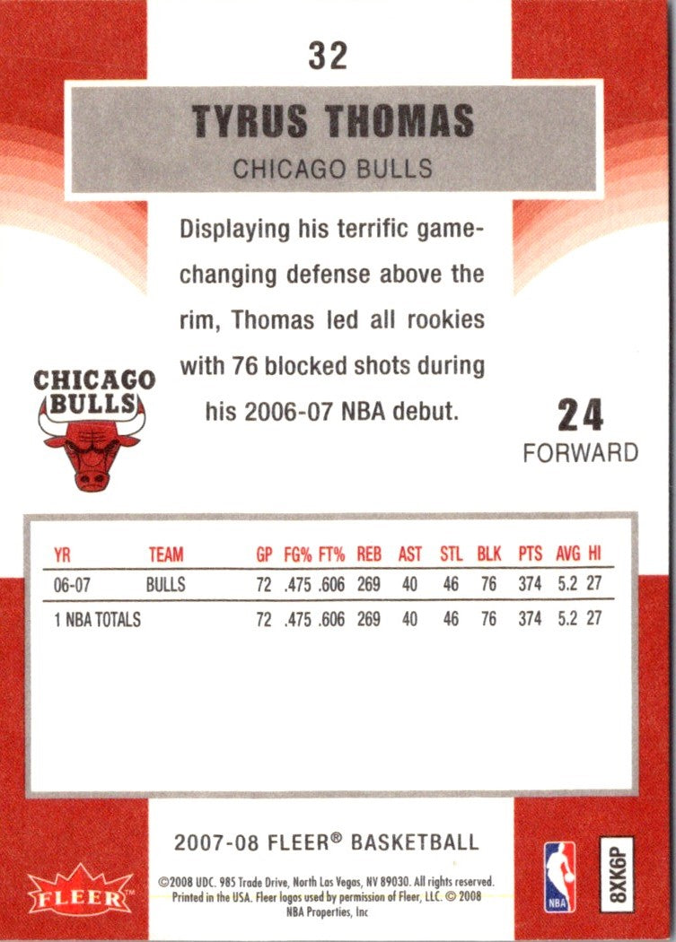 2007 Fleer Tyrus Thomas
