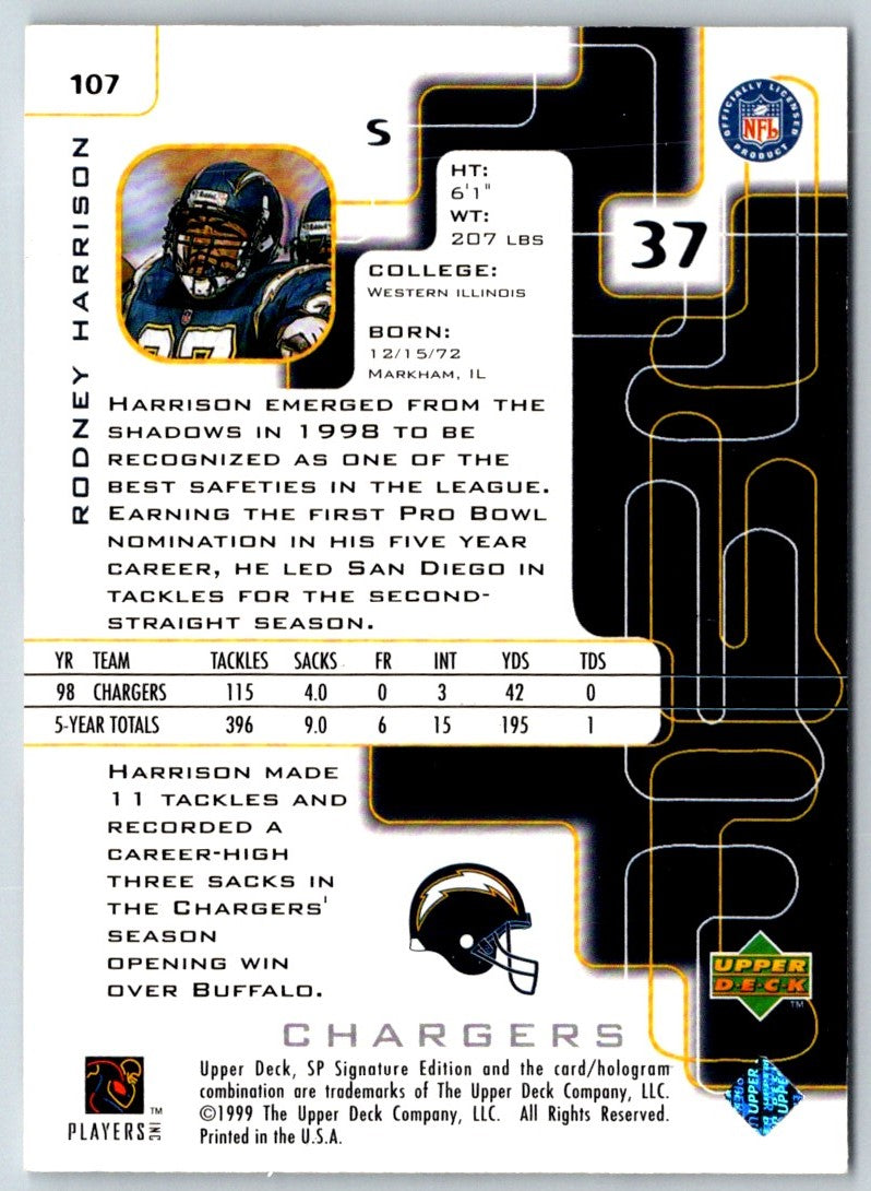 1999 SP Signature Rodney Harrison