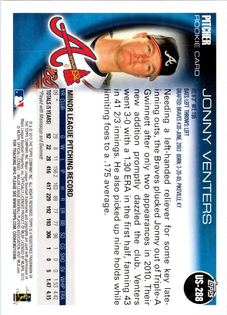 2010 Topps Update Jonny Venters