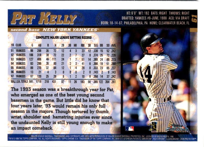 1998 Topps Chrome Pat Kelly