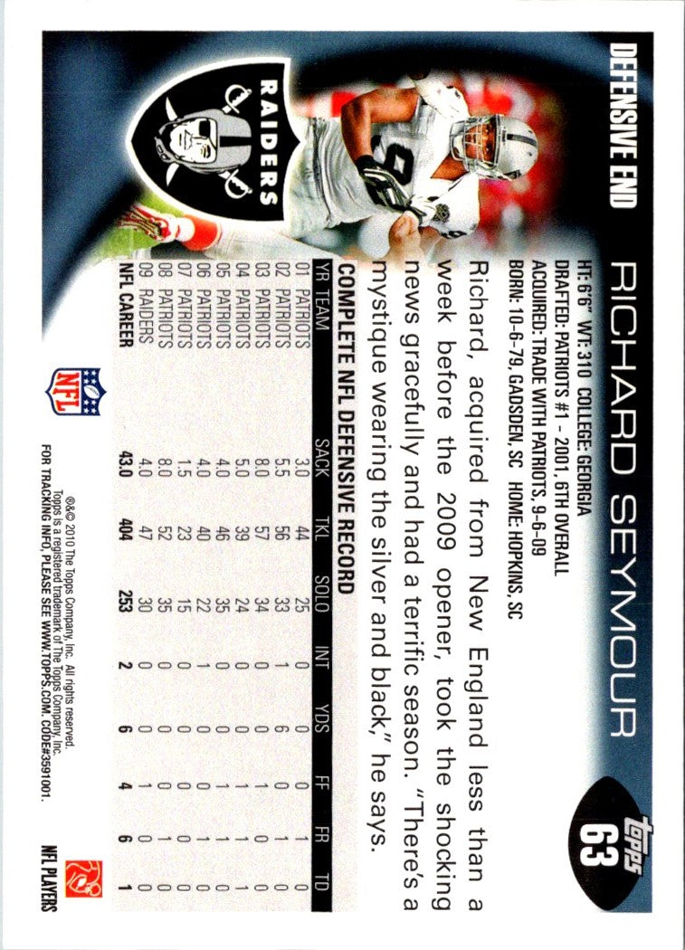 2010 Topps Richard Seymour