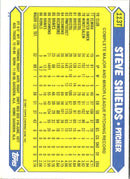 1987 Topps Traded Steve Shields