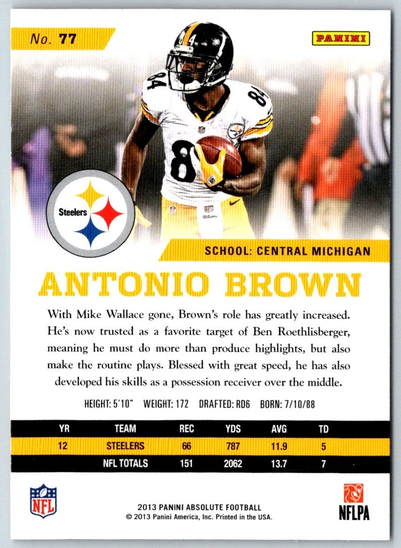 2013 Panini Absolute Antonio Brown