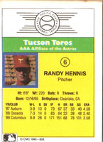 1990 CMC Tucson Toros Randy Hennis #6