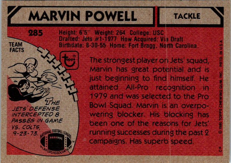 1980 Topps Marvin Powell