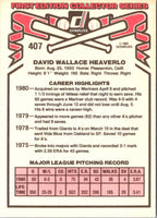 1981 Donruss Dave Heaverlo #407