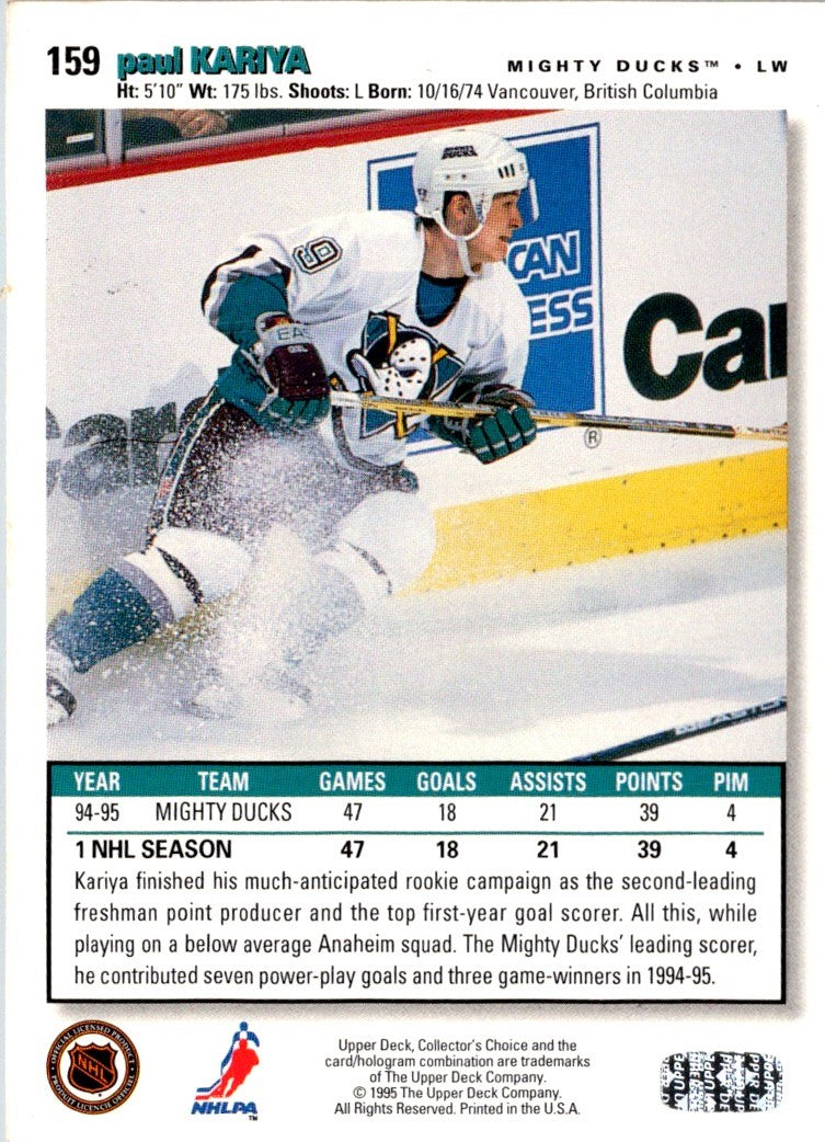 1995 Collector's Choice Paul Kariya