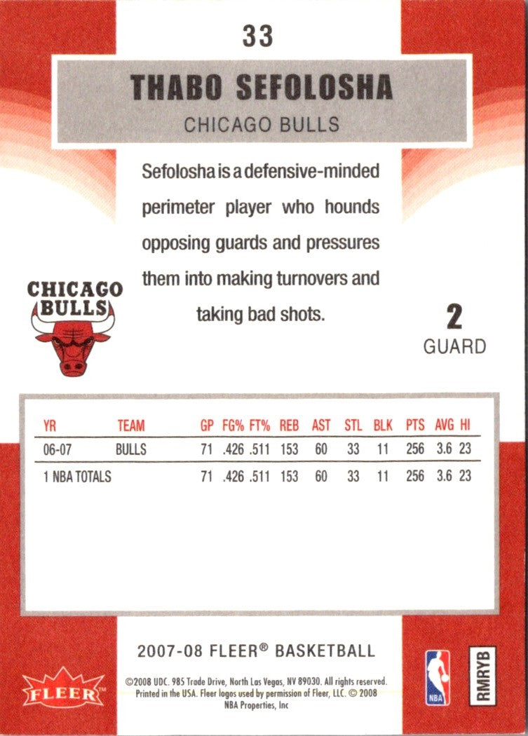 2007 Fleer Thabo Sefolosha