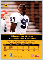 1996 Pro Line II Intense Phone Cards $3 Simeon Rice #36