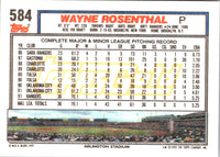 1992 Topps Wayne Rosenthal #584 Rookie