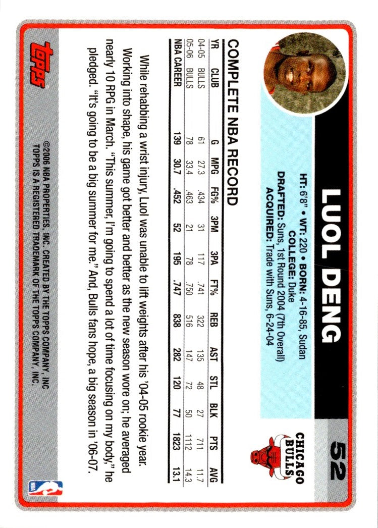 2006 Topps Luol Deng