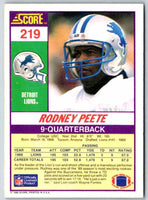 1990 Score Rodney Peete #219