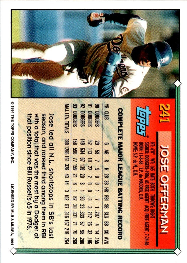 1994 Topps Jose Offerman