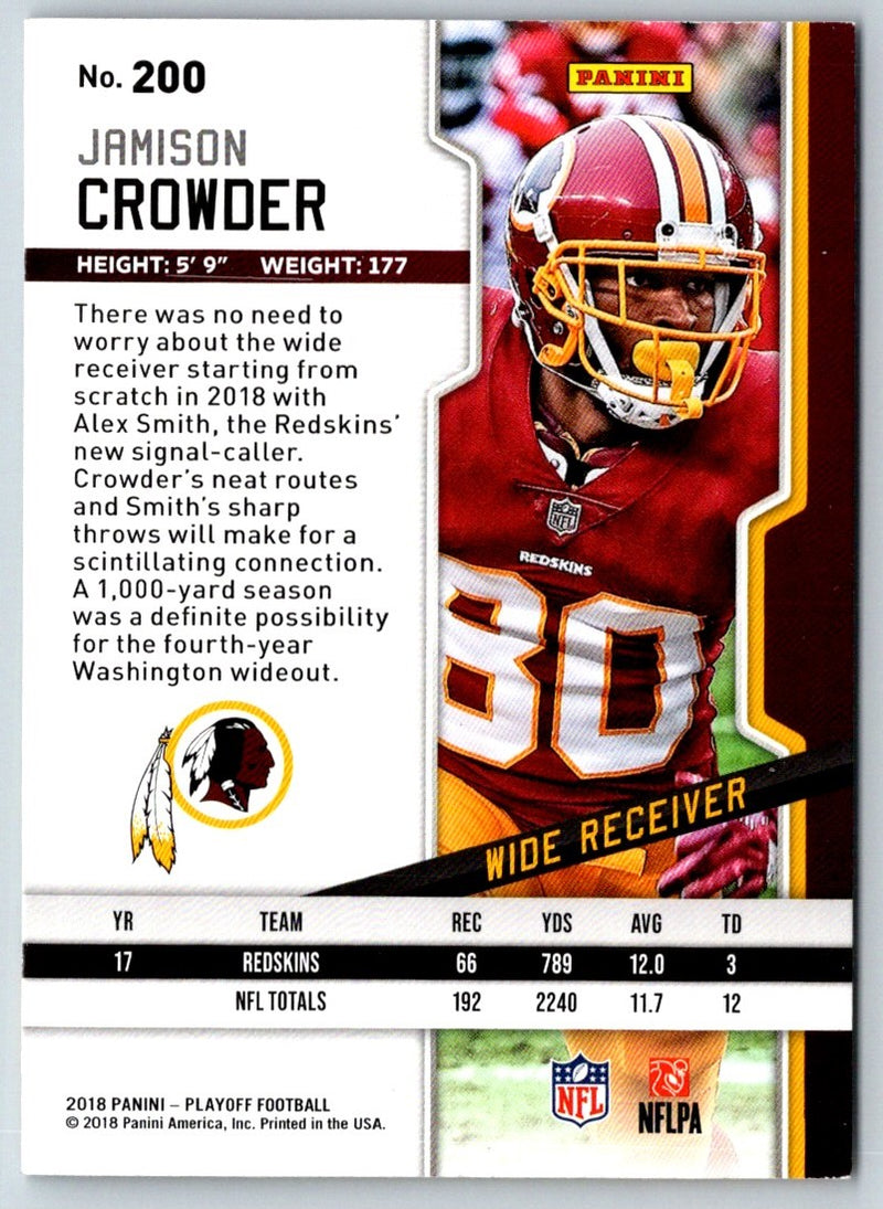 2018 Panini Playoff Jamison Crowder