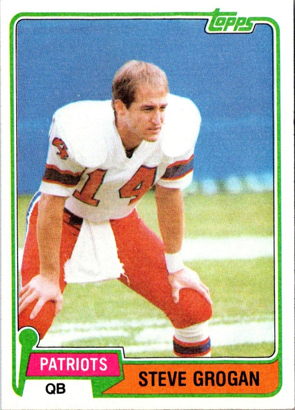 1981 Topps Steve Grogan #25
