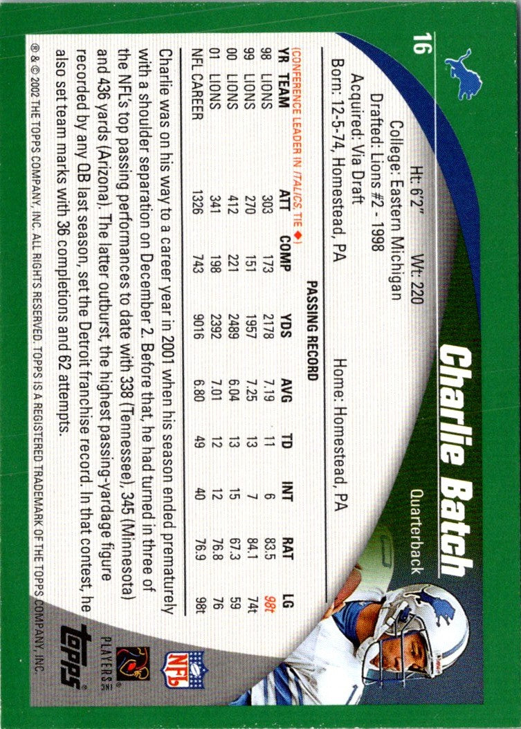 2002 Topps Charlie Batch