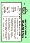 1985 Football Immortals Steve Owen