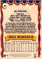 1982 Fleer Stamps Bill Madlock #77