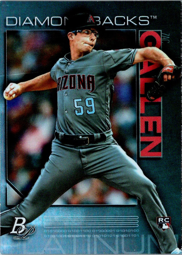 2020 Bowman Platinum Zac Gallen #88 Rookie