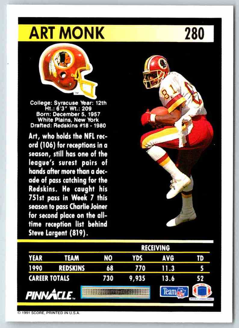 1991 Pinnacle Art Monk