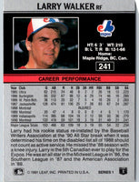 1991 Leaf Larry Walker #241