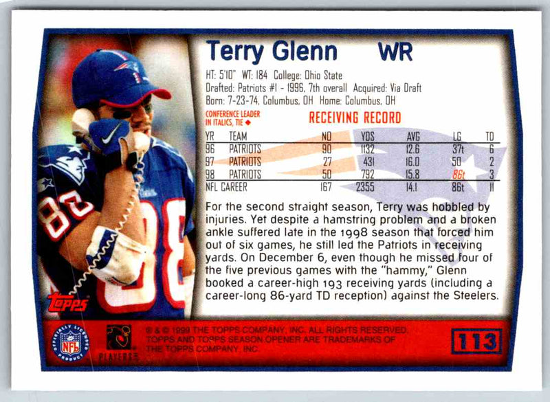 1999 Topps Terry Glenn