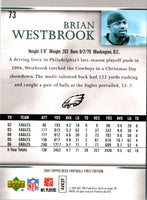 2007 Upper Deck First Edition Brian Westbrook #73