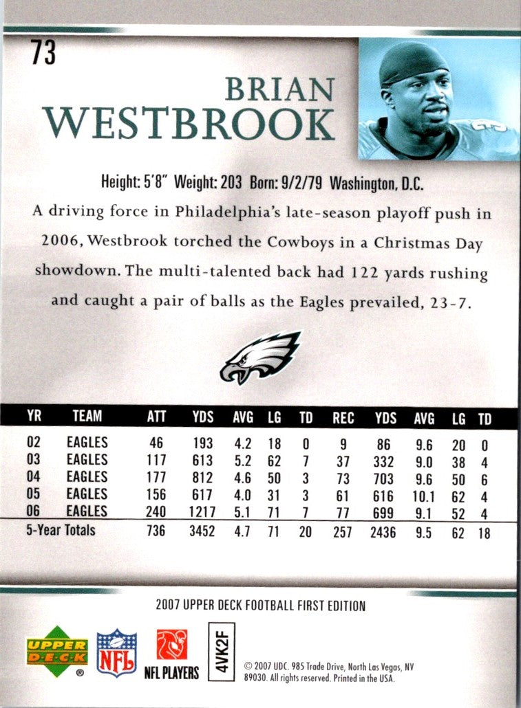 2007 Upper Deck First Edition Brian Westbrook