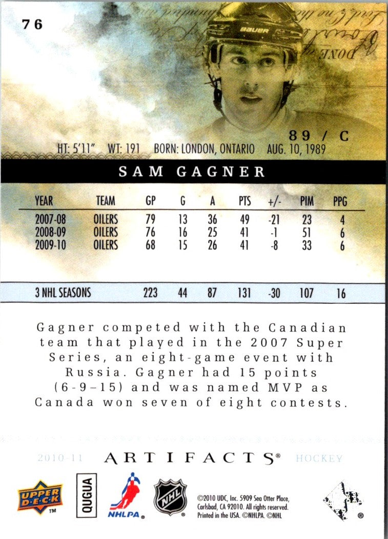 2010 Upper Deck Artifacts Sam Gagner