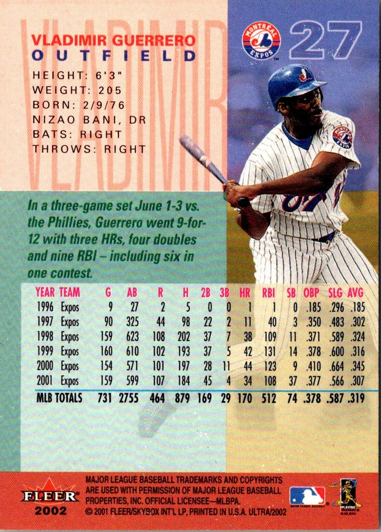 2002 Ultra Vladimir Guerrero