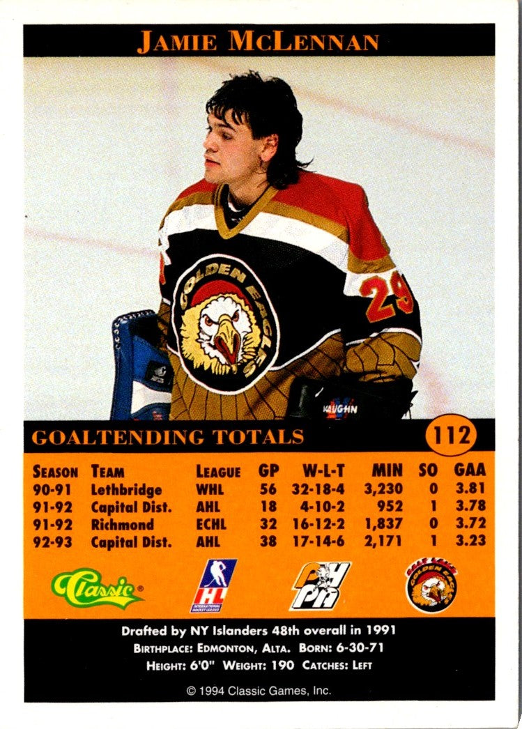 1994 Classic Pro Prospects Jamie McLennan