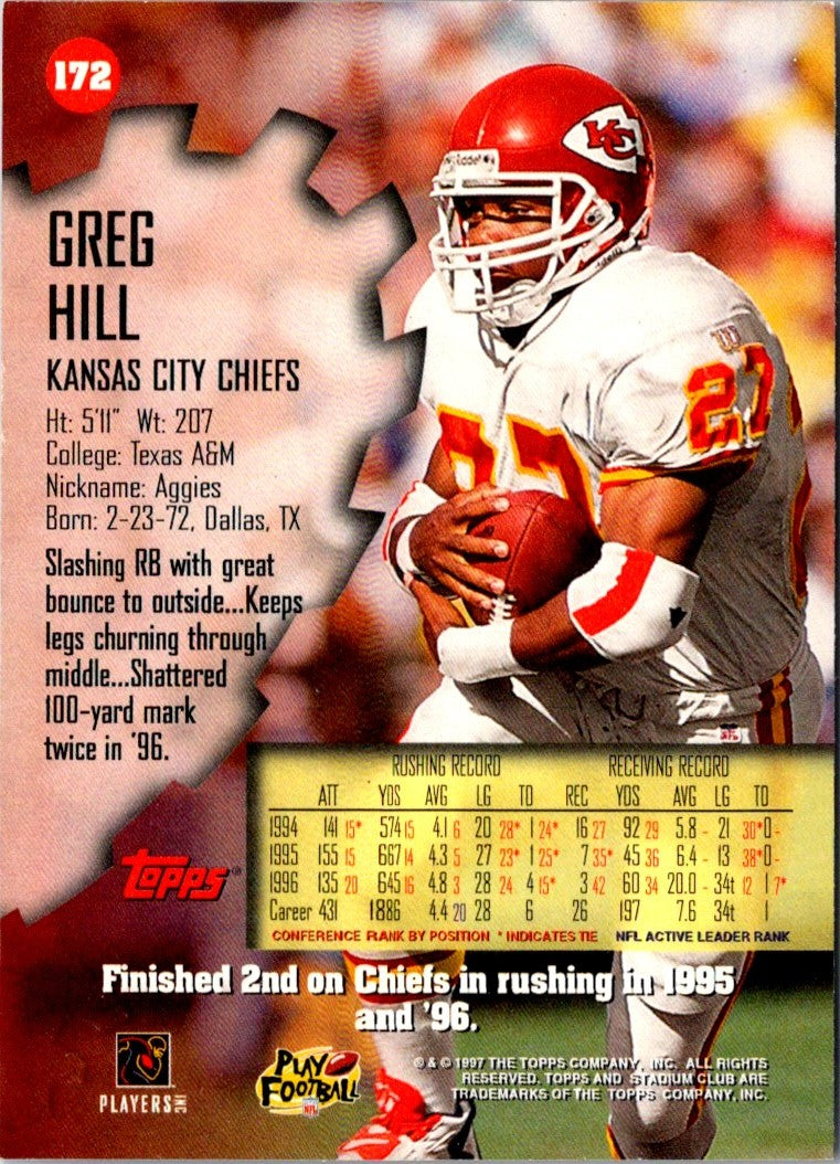 1997 Stadium Club Greg Hill