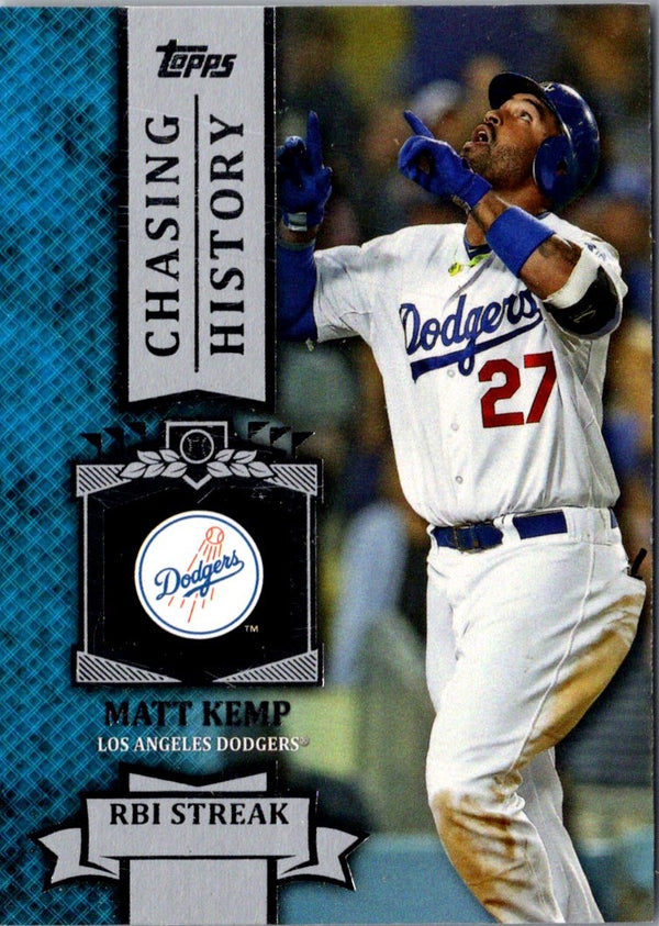 2013 Topps Chasing History Matt Kemp #CH-22