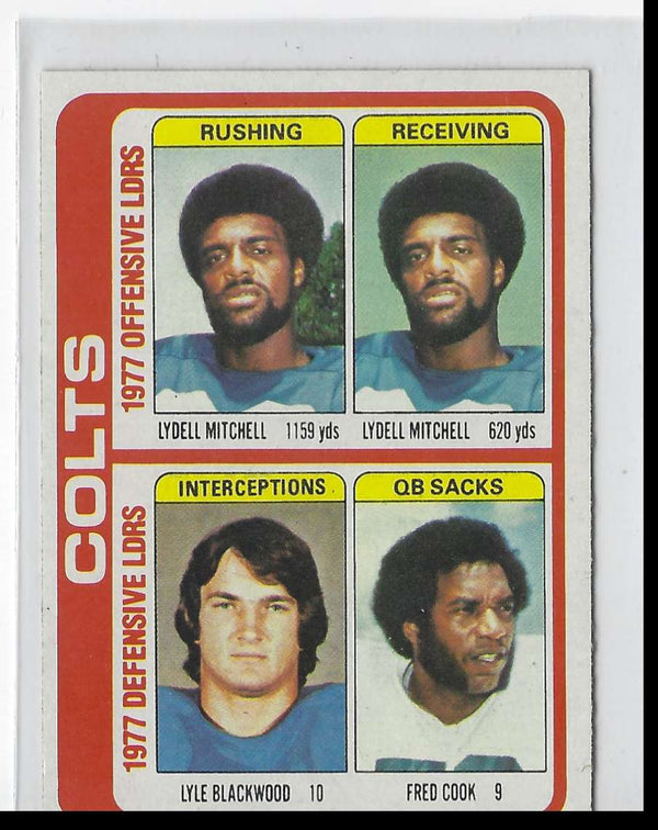 1978 Topps Lydell Mitchell/Lyle Blackwood/Fred Cook #502 VG