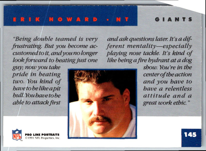 1991 Pro Line Portraits Erik Howard