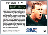 1991 Proset World League Scott Adams #30