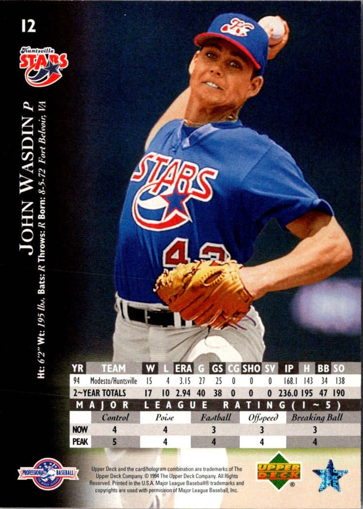 1995 Upper Deck Minors Future Stock John Wasdin